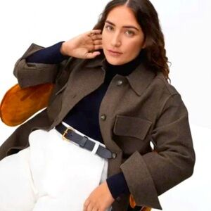 Everlane Oversized Shirt Jacket Shacket Brown S